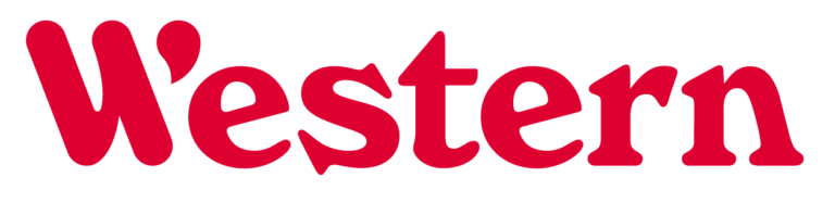 Red logo white